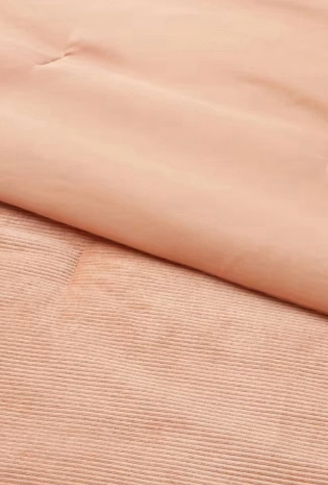 Full/Queen Corduroy Plush Comforter Khaki - Room Essentials - Image 2 of 4