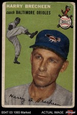 1954 Topps #203 Harry Brecheen Orioles 1 - POOR