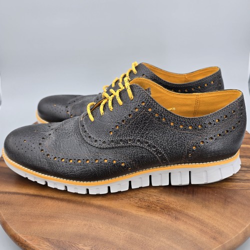 Cole Haan ZeroGrand Wingtip Oxford Shoes Mens 11 M Brown Leather Casual Dress - Picture 3 of 8