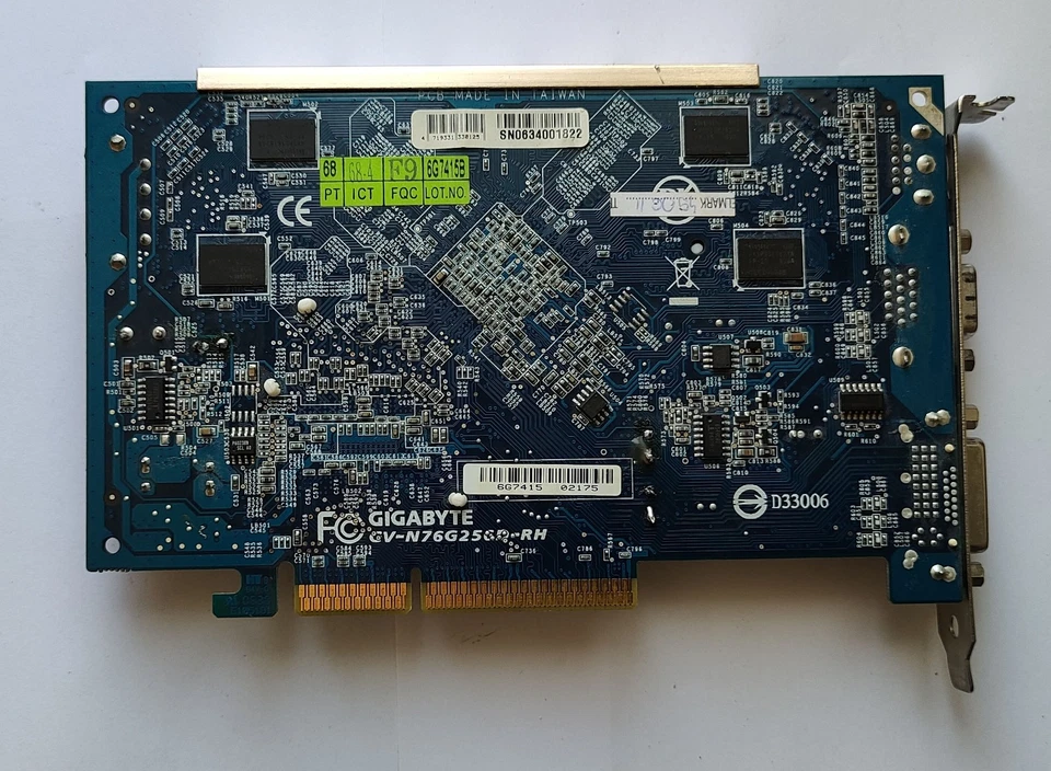 Gigabyte GV-N76G256D-RH GeForce 7600 GS 256MB AGP VGA Card - Test OK! - Image 2 of 4