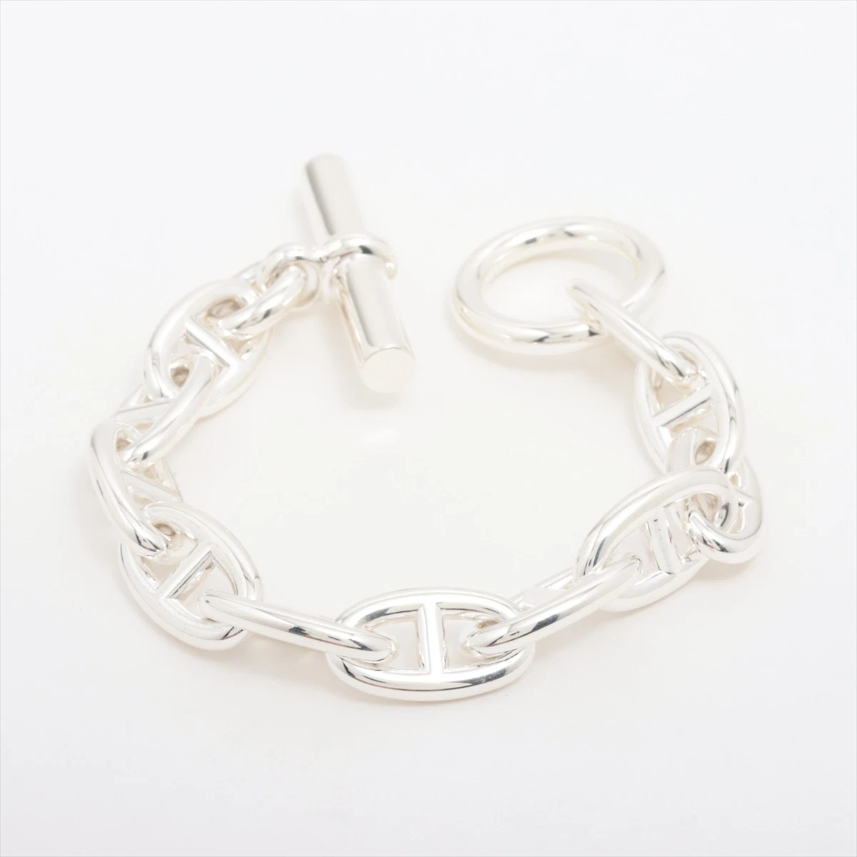 Bracciale Hermès Chaîne d'Ancre GM 11 cornici argento 925 64 7 g