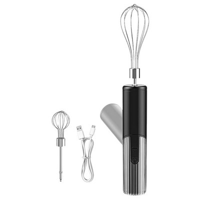 Ergonomic Electric Eggs Beater With 2 Stainless Steel Whisks Foldable Portable