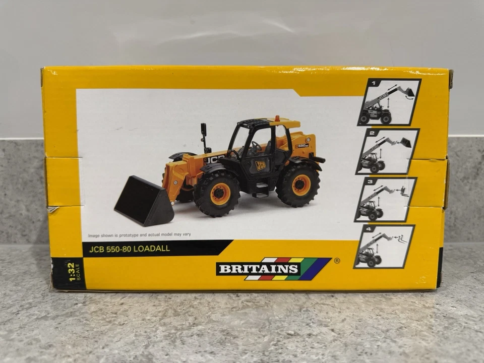 Britains - JCB 550-80 Agricultural Loadall (Weathered) - 1:32 - 42872 - New/Mint - Image 4 of 4