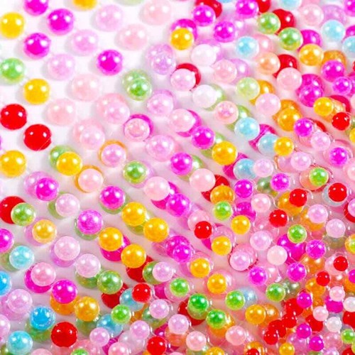 5PC Face Pasters Mixed Color Nail Accessory Eyebrow Stick-on Pearl Stickers - Picture 9 of 16