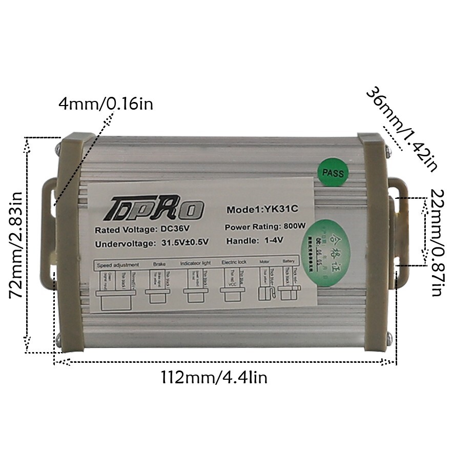 1pc - 36V 800W Motore Spazzolato Controller for Scooter 1pc - 36V 800W Motore Spazzolato Controller for Scooter