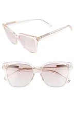 NEW Longchamp LO 644S 691 Crystal Pink Sunglasses with Light Pink Lenses