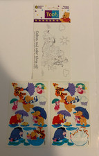 Sandylion Winnie the Pooh Stickers 2 Sheets Vintage Rainy Day 1 Sticker Missing