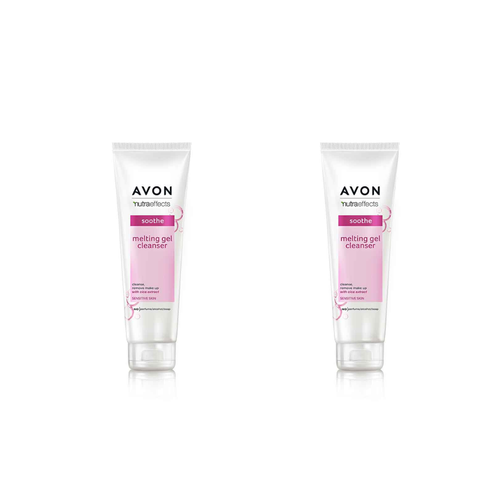 Avon Nutra Effects Soothe Melting Gel Cleanser - 100ml x 2 Sensitive Skin - Picture 2 of 6