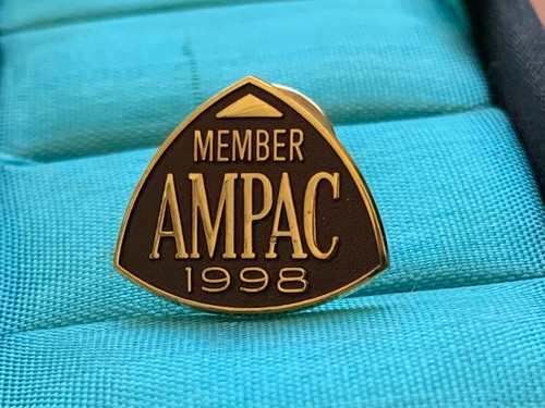 Vintage 1998 AMPAC MEMBER Lettered lapel button Gold Tone | eBay