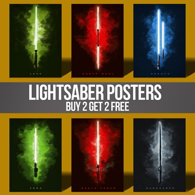 Star Wars Lichtschwert Poster Film Wandbild Home Room Syfy Space Poster Drucke