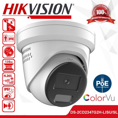 Hikvision DS-2CD2347G2H-LISU/SL 4MP Smart Hybrid Light ColorVu Turret IP Kamera