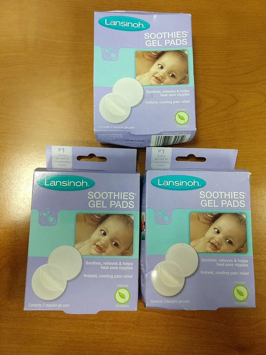 Lansinoh Soothies Breast Gel Pads For Instant Nipple Relief, 2 Pads, 4-Pack  