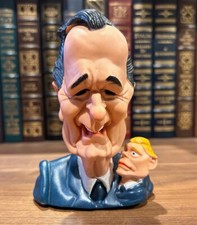 1989 Spitting Image President George Bush w/Quayle Figurine Dog SqueakToy Linden