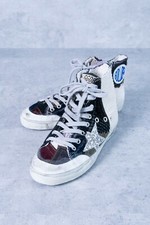 GOLDEN GOOSE GGDB FRANCY MultiColor Glitter EU:35 US:5 Woman Sneakers