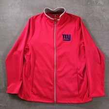 New York Giants Womens Full Zip Red Track Jacket Size XXL Antiqua
