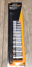 Gearwrench 11 Piece 38 Dr Sae 6 Point Mid Length Socket Set Rail 80555s-06