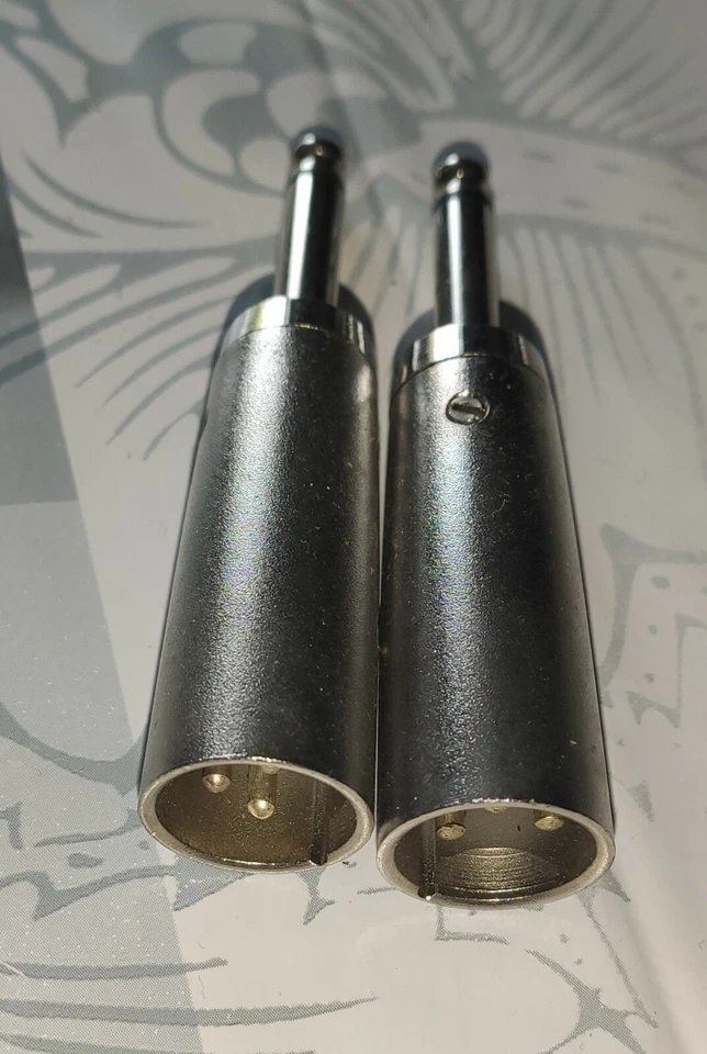 Lot De 2 Adaptateurs Métal sono Xlr mâle - jack 6,35 mâle Neuf Boost - Photo 1/1