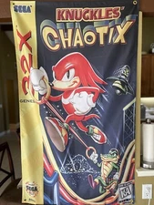 Knuckles Chaotix 5ft Flag Sega Genesis 32X 1995 Banner Poster Sonic The Hedgehog