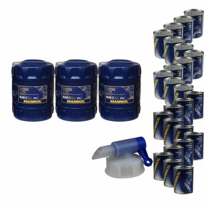 60L Motoröl MANNOL SAE 10W-40 DIESEL EXTRA 12xMotor Doctor+Motor Flush