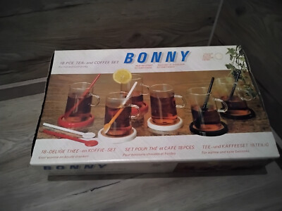 Bonny Teegläser-Set 18 teilig, Gläser, Untersetzer, Löffel
