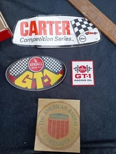 Vintage 2 Kendall Motor Oils Carter Carbs B.F. Goodrich Stickers Set Of 4