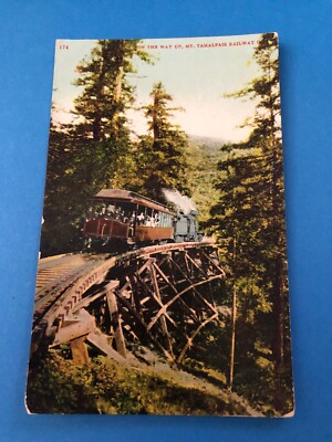 MT TAMPLAIS CA ON THE WAY UP MT TAMPLAIS RAILWAY UNUSED DIVIDED POSTCARD