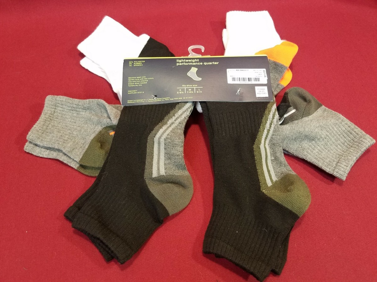 Xersion Socks 6 Pair Lightweight Performance Quarter Fits Boys