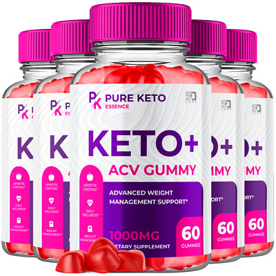 (5 Pack) Pure Keto Essence Gummies - ACV Gummy For Balanced Lifestyle - 300 Gums