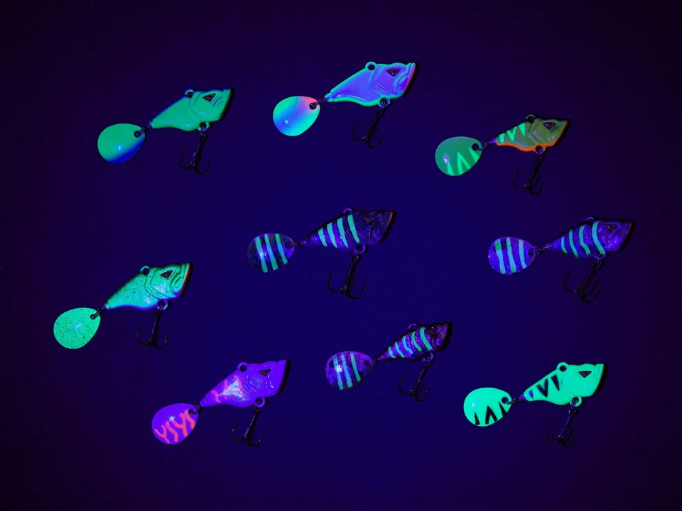 Balzer Shirasu Spin Buddy Eyil Eye 8g 12,5g 17g 21g UV Jig Spinner Spinnerbait - Bild 2 von 2