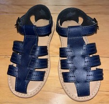 OLD NAVY BABY BOYS NAVY BLUE SANDALS SIZE 9 EXCELLENT COND LD