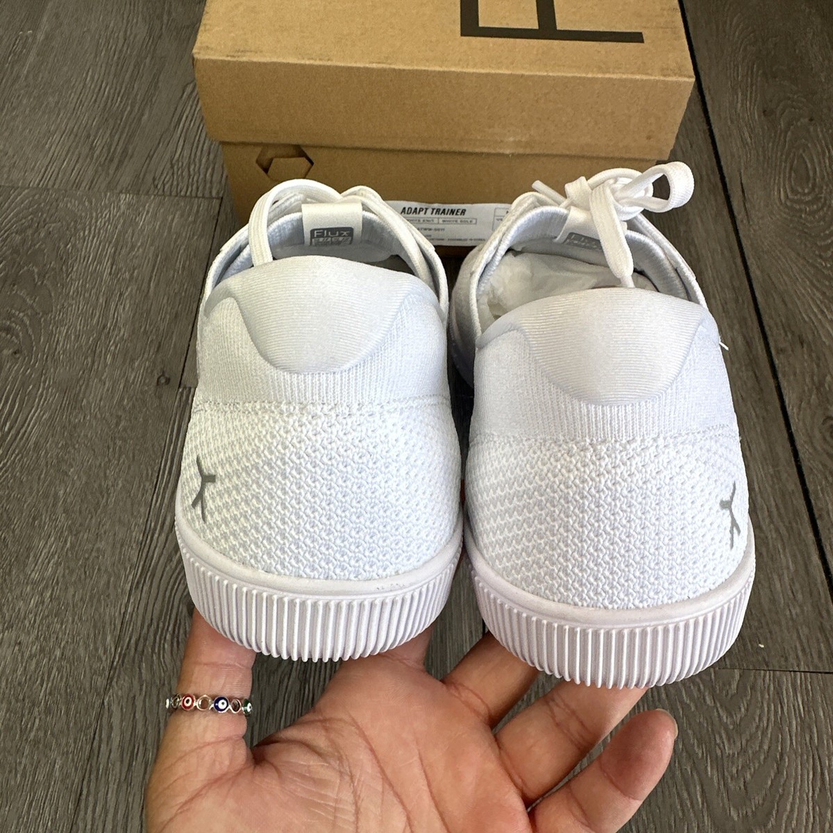 Flux Adapt Trainer Barefoot Triple White Knit White Sole ATWW-0010 Men 8 Women 9 Flux Adapt Trainer Barefoot Triple White Knit White Sole  main image 2