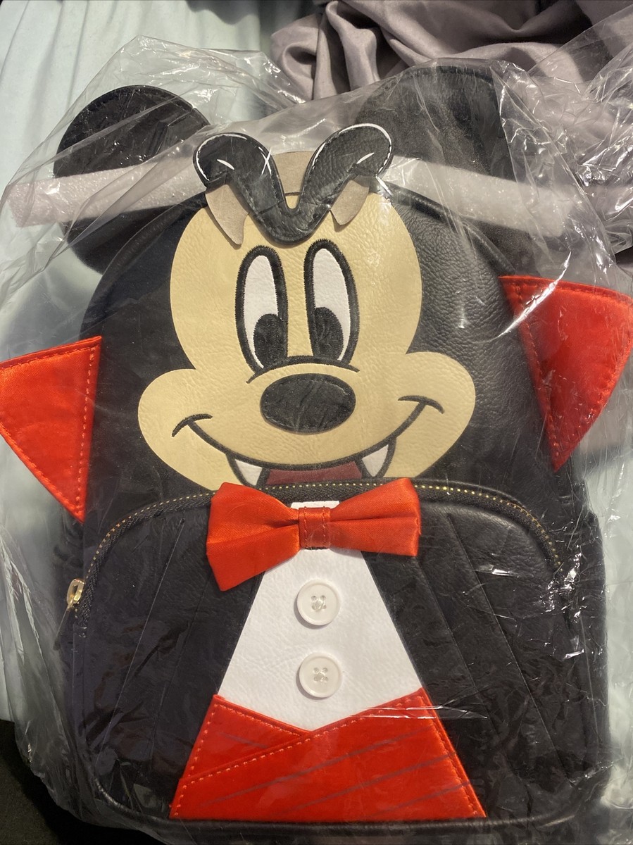 Loungefly Disney Mickey Mouse Vampire Halloween Cosplay Black Mini Backpack New s-l400.jpg main image 2