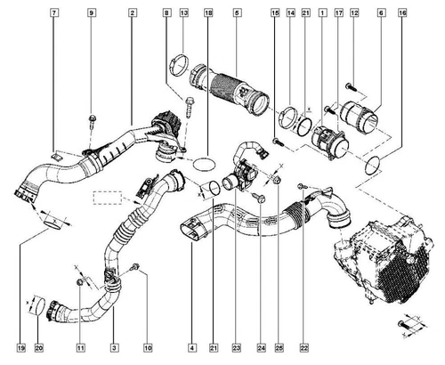 165758885R Tubo Presion Turbocompresor para RENAULT CAPTUR I Dynamique 2 177848 - Imagen 6 de 10