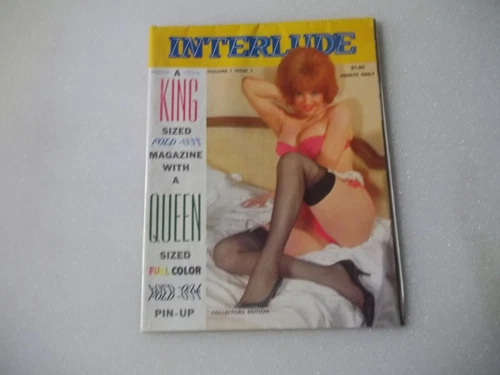 Vintage INTERLUDE Magazine Vol 1#1 March 1963,King Sized Fold-Out,Pin-Ups,+18