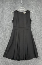 Banana Republic Black Pleated Dress Sleeveless Lined Women’s Size 2 Academia