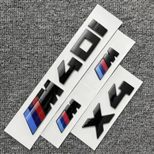 Side Fender Black Trunk M Emblem For BMW F26 G02 X4 M Rear X4 M40i Sport Badge