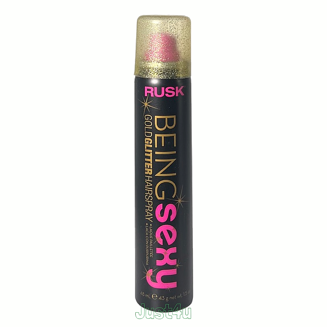 Rusk Being Sexy Gold Glitter Hairspray 1.5oz eBay