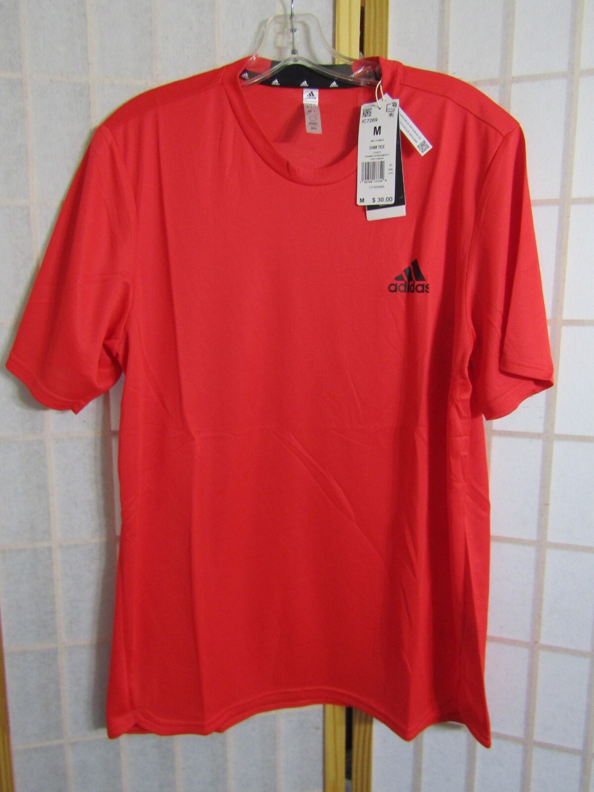 NWT adidas D4M Tee Aeroready Red/BLK Logo Short Sleeve T-Shirt Unisex Size L