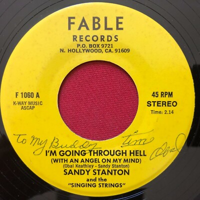 SANDY STATON ~ I'M GOING THROUGH HELL / FLY AWAY LITTLE ~ RARE COUNTRY 45 FABLE 