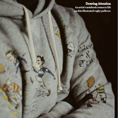 Polo Ralph Lauren Gray Cartoon Rugby St Andrew Sweatshirt Hoodie