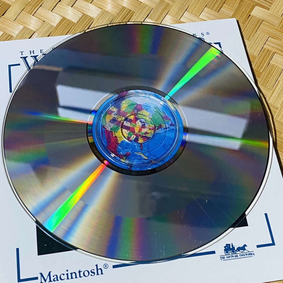 The Software Toolworks World Atlas CD ROM Mac Macintosh 1990 Vtg - Image 4 of 4