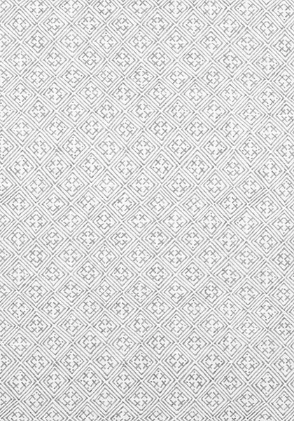 Thibaut Asian Geometric Linen Print Uphol Fabric- Laos / Grey 2.50 yd F972619 - Image 4 of 4