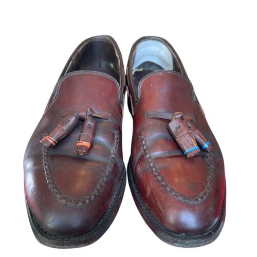 Mocasines de colección Johnston & Murphy concha marrón borla cordobesa para hombre 9 C/A EE. UU. - Imagen 7 de 17
