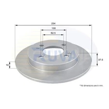 Fits Kia Picanto Hyundai i10 1.0 1.1 CRDi 1.2 Ruva Rear Brake Disc #1