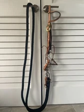 NEW SLIDING one  1-EAR WESTERN BRIDLE W/4 3/4" WONDER BIT & NYLON LOOP REINS