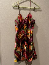 VTG Victoria's Secret Gold Label Floral Slip Dress Women's M Y2K Floral