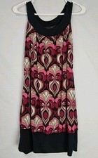 Love Me Kiss Me USA Womens Junior Large Abstract Pink Black Dress Vintage Y2K