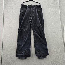 Columbia Women Pants M Black Nylon Snow Ripstop Bugaboo Omni Heat Insulated READ