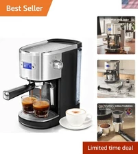 Espresso Machine Coffee Maker Milk Frother Steam Wand 20 Bar Portable Stainle...