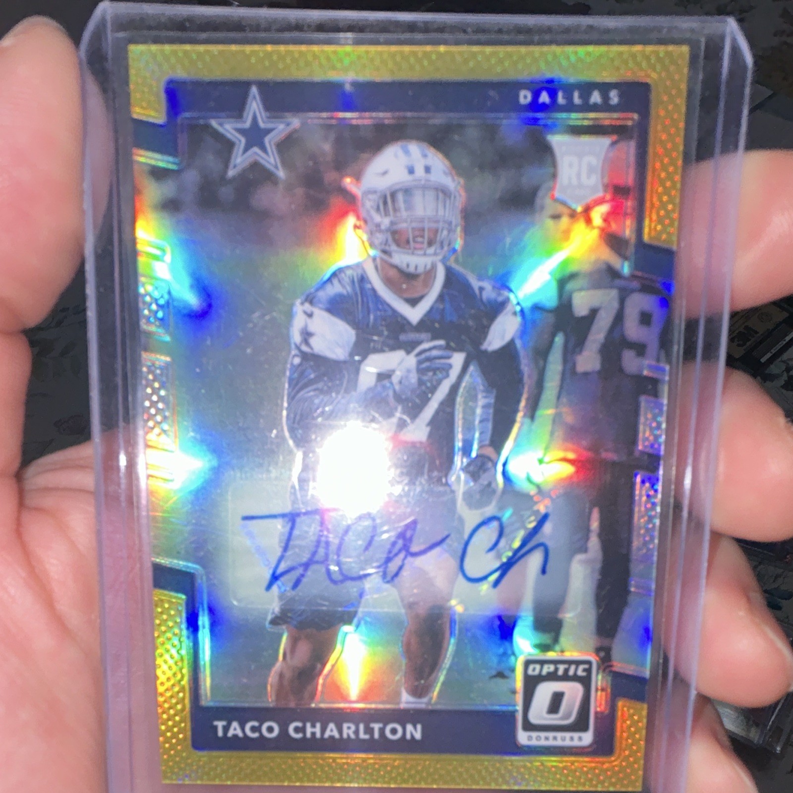 Taco Charlton Panini Donruss Optic #112 Autograph-Gold